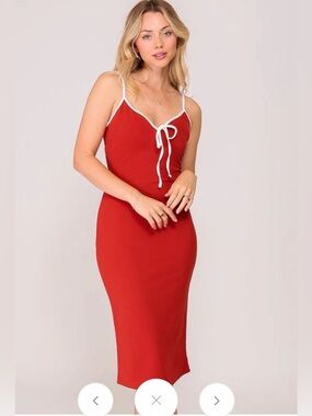 NWT Red Boutique Midi Dress